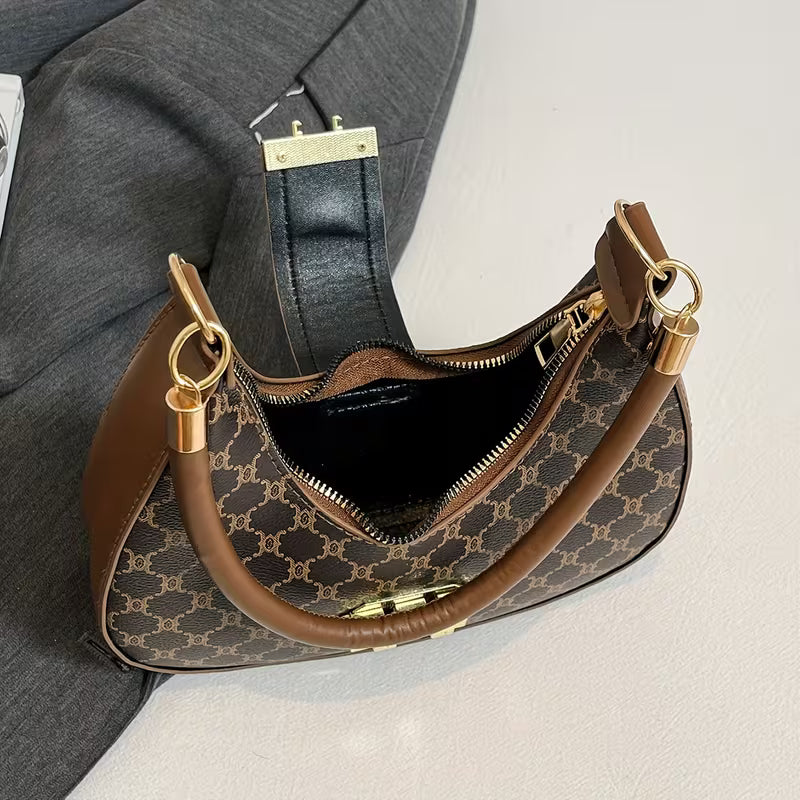 Nuevo bolso de hombro de primavera de moda vintage versátil de gama alta para mujeres