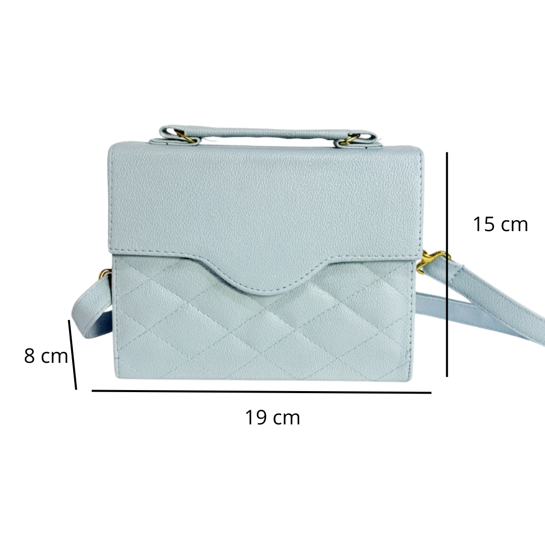 Bolso de mano echo en Colombia Color Azul cielo
