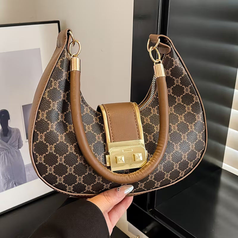 Nuevo bolso de hombro de primavera de moda vintage versátil de gama alta para mujeres