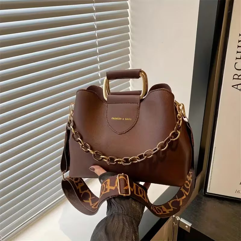 Bolso de Mujer Vintage con Cierre Magnético y Correa Ajustable