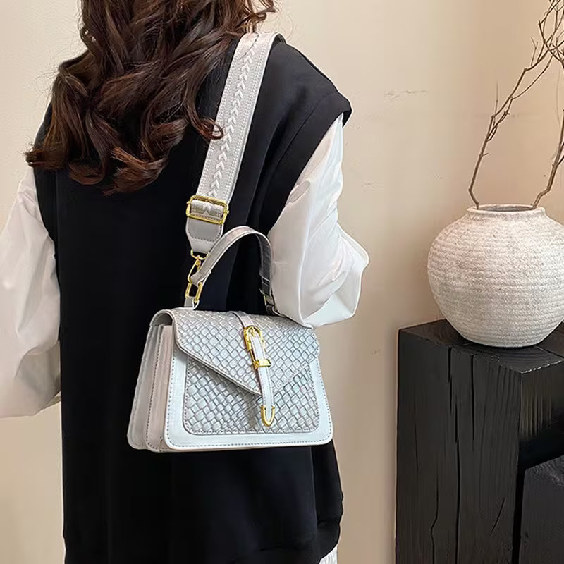 Bolso multifuncional de moda para damas  Cierre abatible duradero y seguro