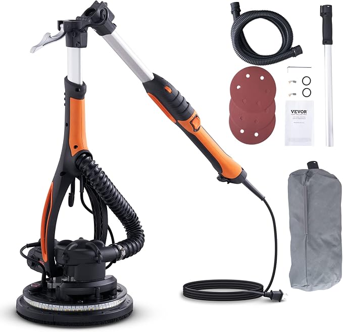 Lijadora de Pared y Techo de 700W – Luz LED 360° y Aspiración de Polvo