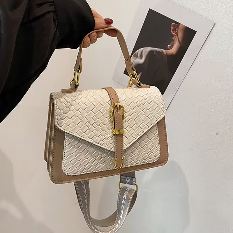Bolso multifuncional de moda para damas  Cierre abatible duradero y seguro