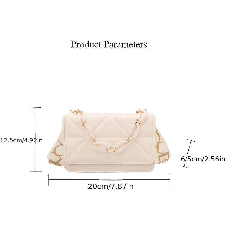 Bolso de hombro y bandolera con correa ancha y textura