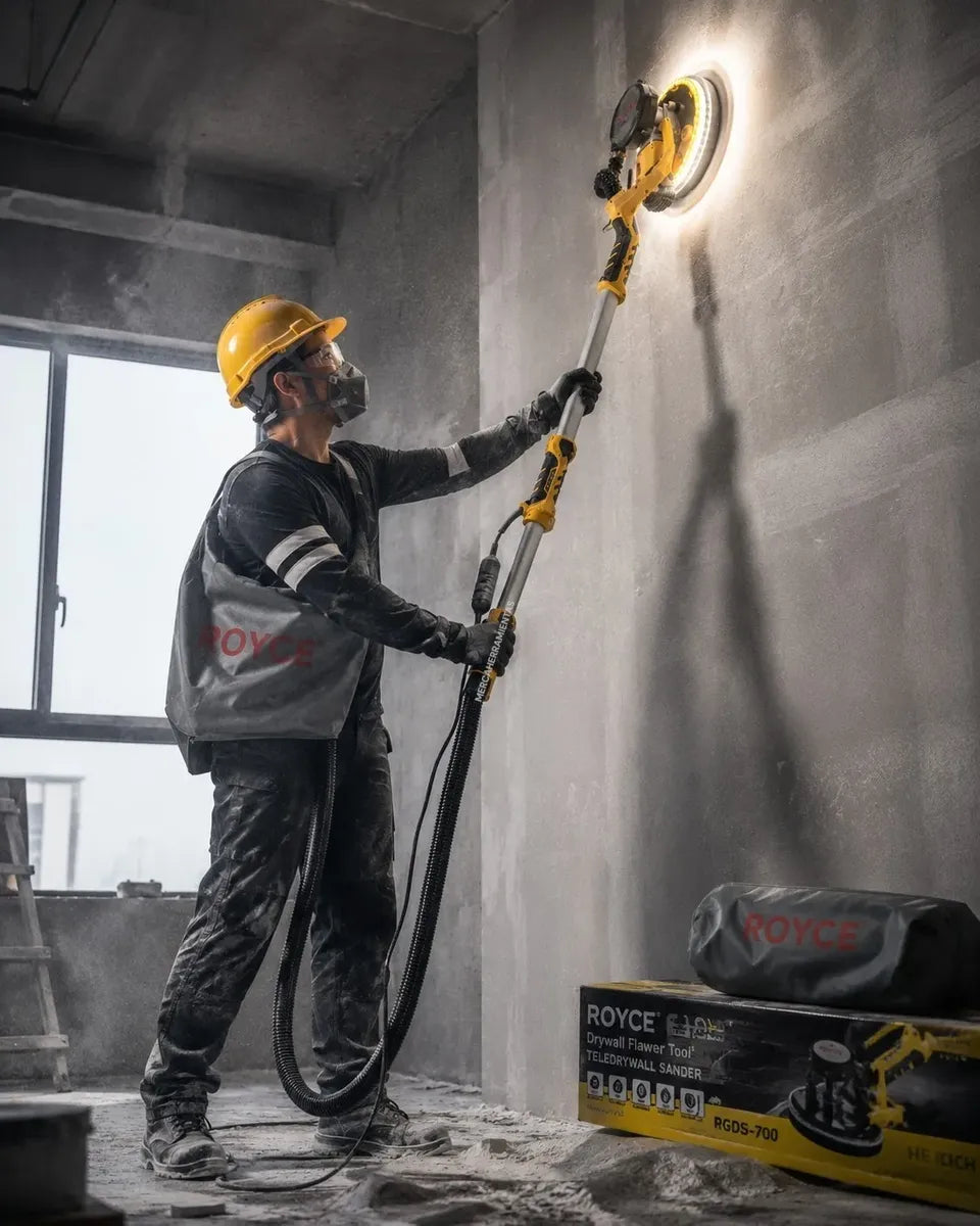 Lijadora de Pared y Techo de 700W – Luz LED 360° y Aspiración de Polvo