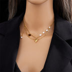 Collar de corazón en acero inoxidable