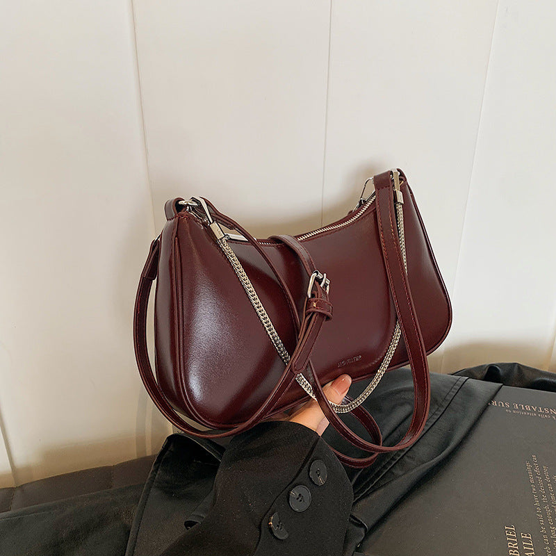 Bolsos de Mano de Moda 2025, Bolsos de Cuero con Cadena para Mujer