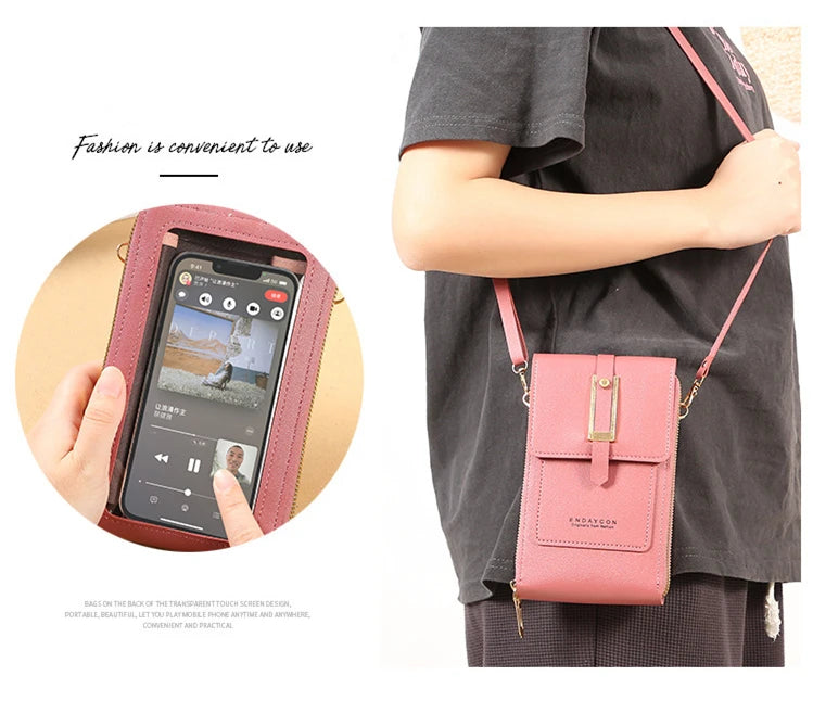 cartera multifunción, pantalla táctil, bolsa para teléfono