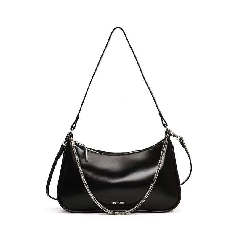 Bolsos de Mano de Moda 2025, Bolsos de Cuero con Cadena para Mujer