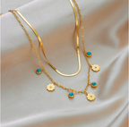 Nuevo collar bohemio doble cadena