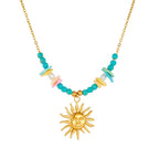 Collar con Colgante de Sol en acero inoxidable
