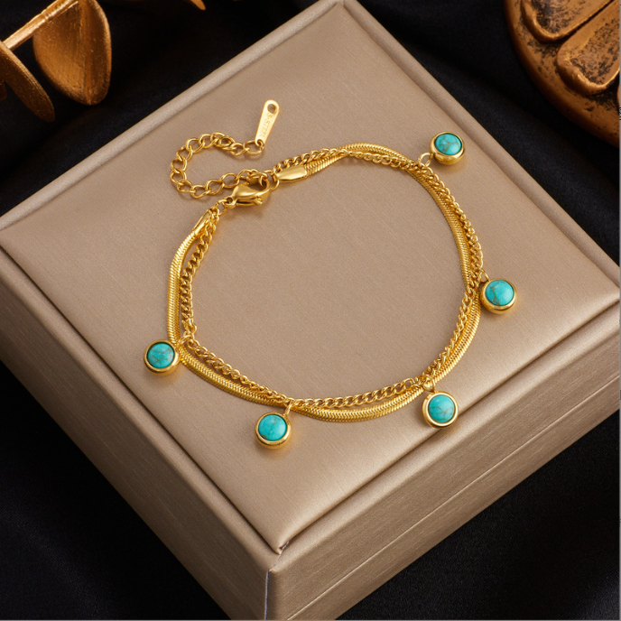 Nuevo collar bohemio doble cadena
