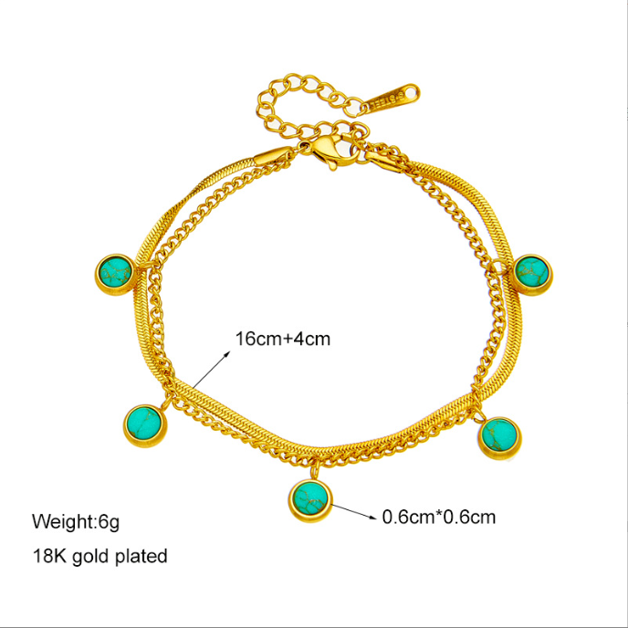 Nuevo collar bohemio doble cadena
