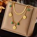 Nuevo collar bohemio doble cadena