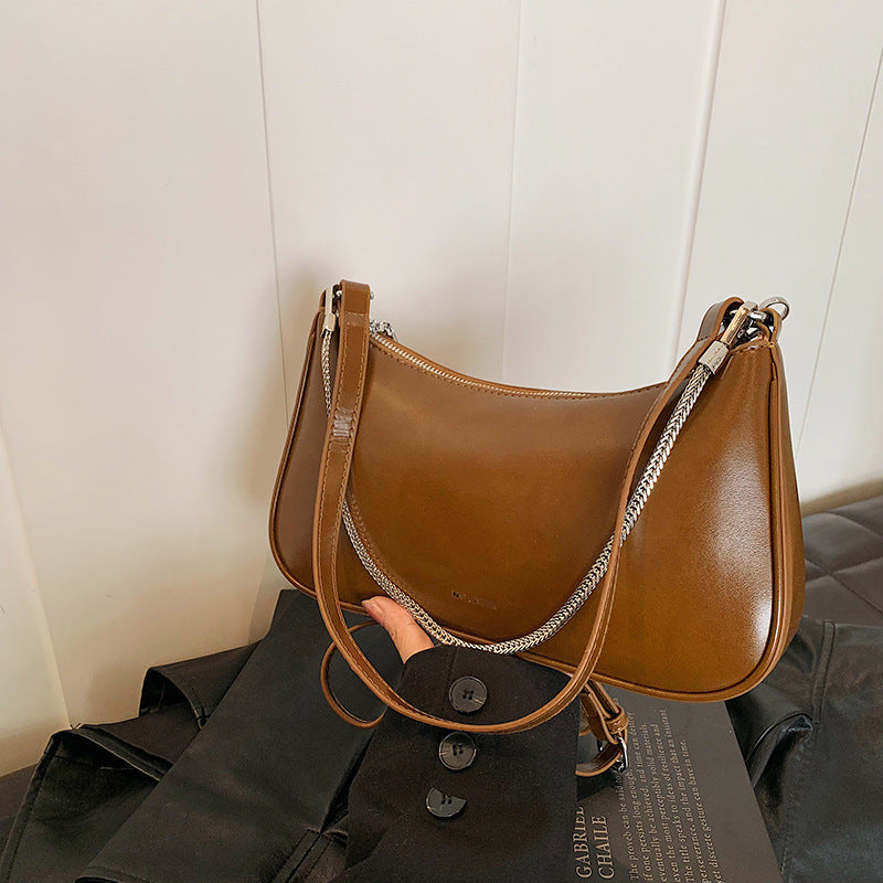 Bolsos de Mano de Moda 2025, Bolsos de Cuero con Cadena para Mujer