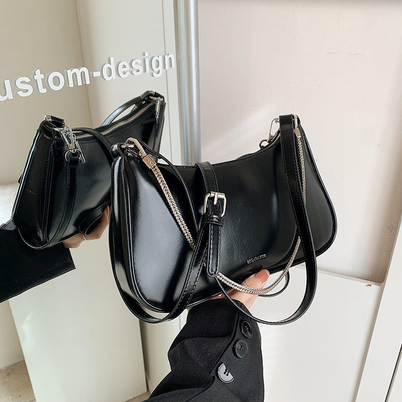 Bolsos de Mano de Moda 2025, Bolsos de Cuero con Cadena para Mujer