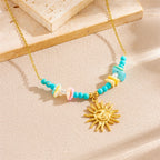 Collar con Colgante de Sol en acero inoxidable