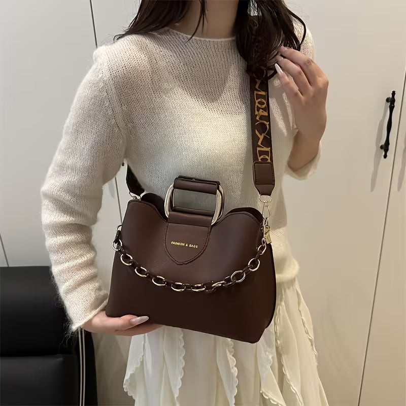 Bolso de Mujer Vintage con Cierre Magnético y Correa Ajustable