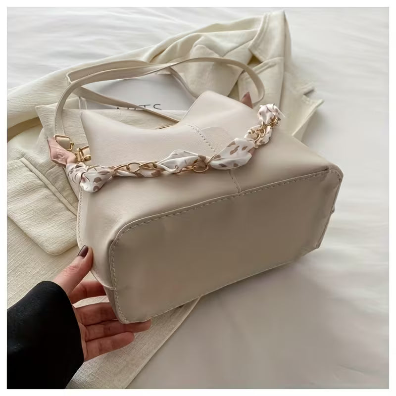 Bolso de mano, bolso de hombro nuevo diseño color blanco